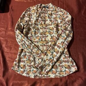 L.B.K. Boys from London Floral Button-Up Shirt, Made in Italy - Large